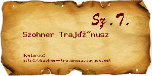 Szohner Trajánusz névjegykártya
